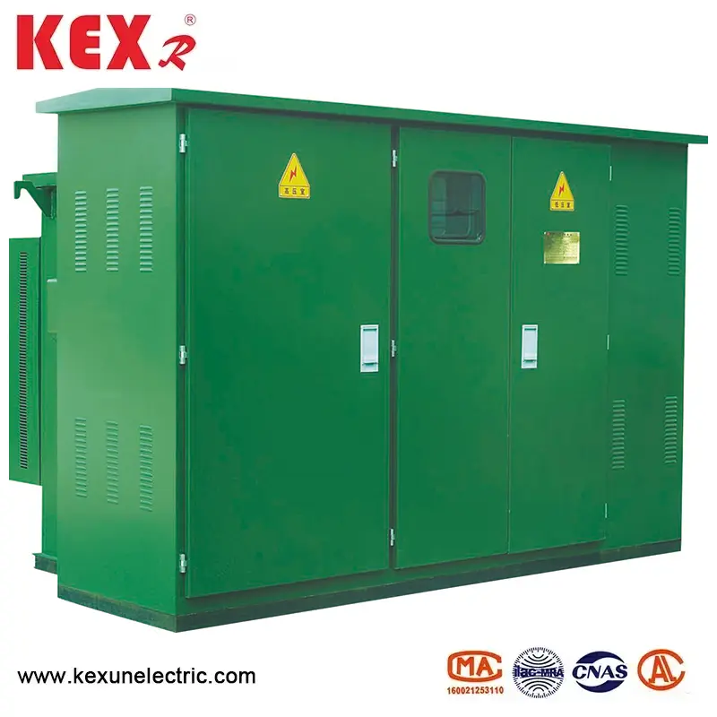 Gardu gardu yang dipasang di pad tiga fase-fase Amerika